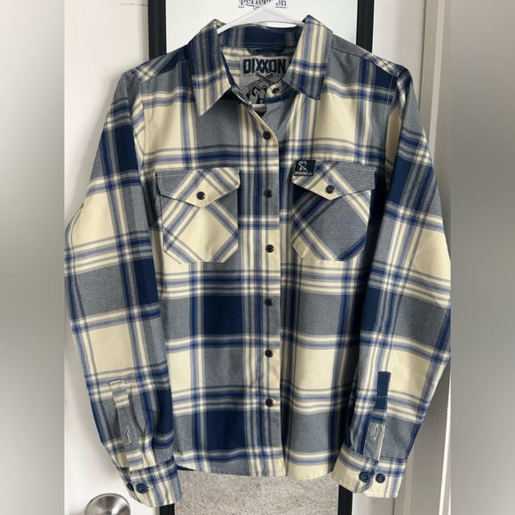 DIXXON Blue and Cream Plaid Shirt - Picture 1 of 4